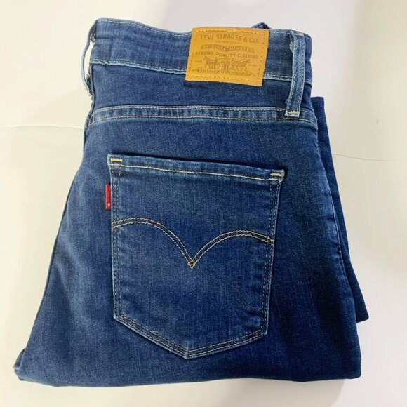 Levi’s 712 High-Rise Skinny Dark Wash Jeans - Picture 4 of 9